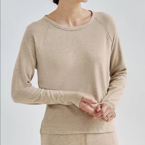 NWT Aritzia Wilfred Beige Free Lounge 5 piece set 2XS pants shorts Henley tshirt